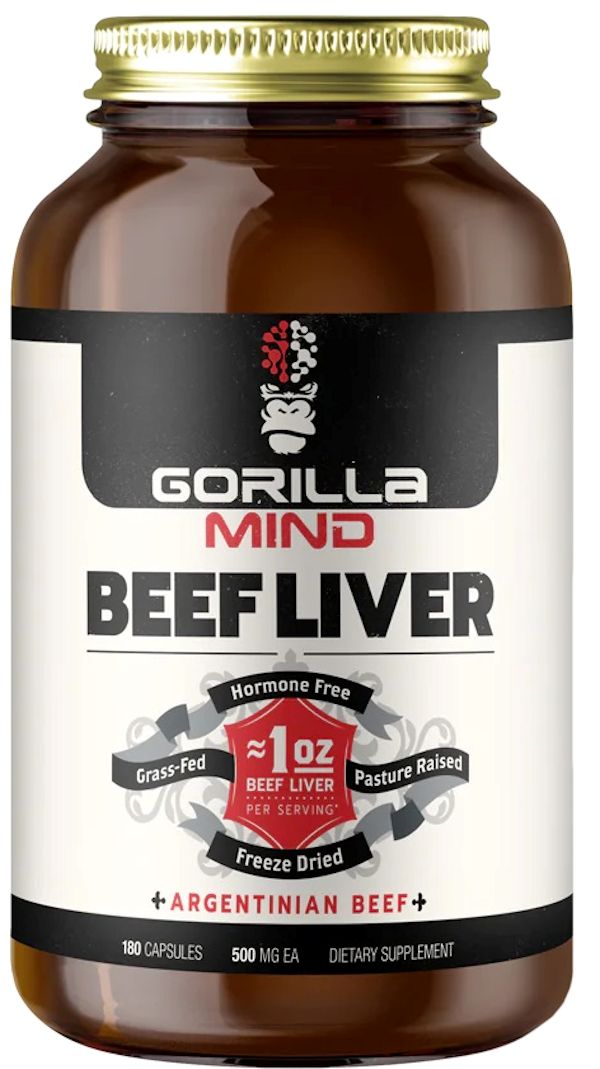 Gorilla Mind Beef Liver 180 Capsules