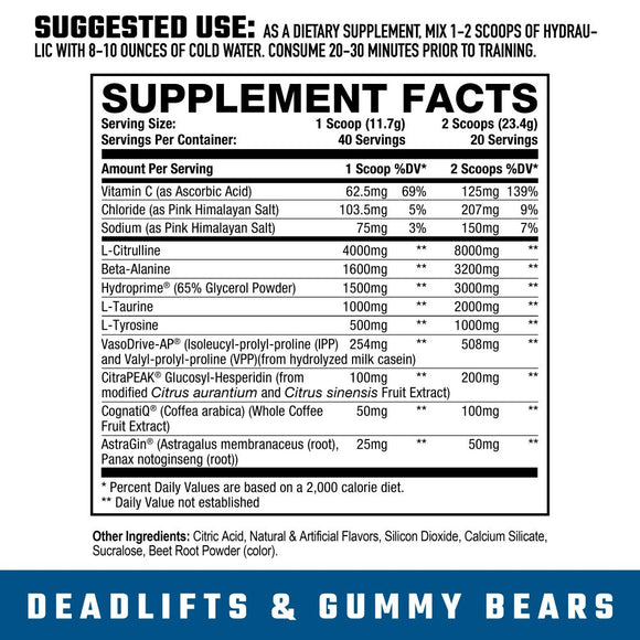 Axe & Sledge Hydraulic V2 Pre-Workout 20/40 Servings