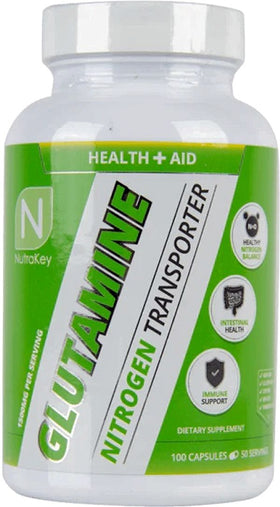 NutraKey Glutamine 100 Caps|Lowcostvitamin.com|Glutamine