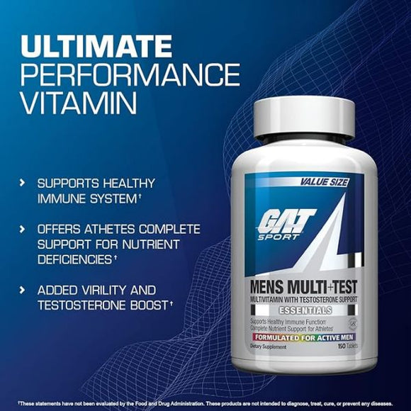 GAT Sport Men's Multivitamin & Test Booster 150 tabs