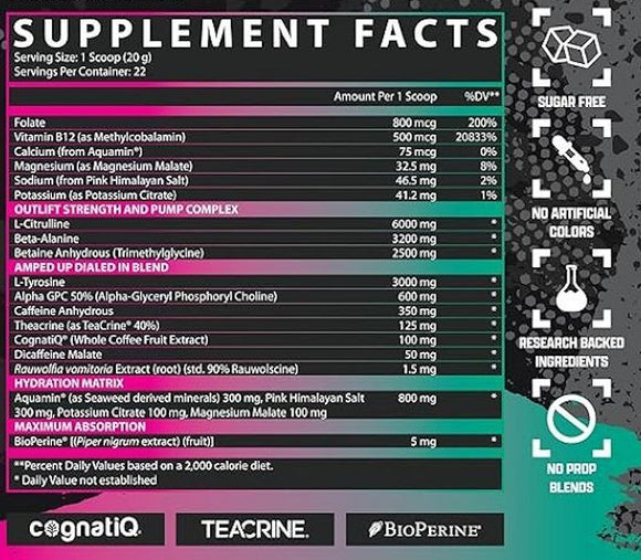 Nutrex Outlift Amped High-Stim Pre-Workout|Lowcostvitamin.com|Pre-Workout