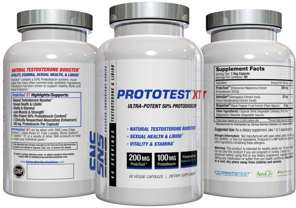SNS Serious Nutrition Solutions ProtoTest XT - 60 Capsules|Lowcostvitamin.com|Test Booster