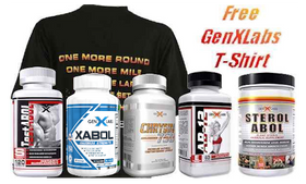 GenXLabs Mass Muscle Size Stack 5 Products Plus Free Shirt|Lowcostvitamin.com|Muscle Growth