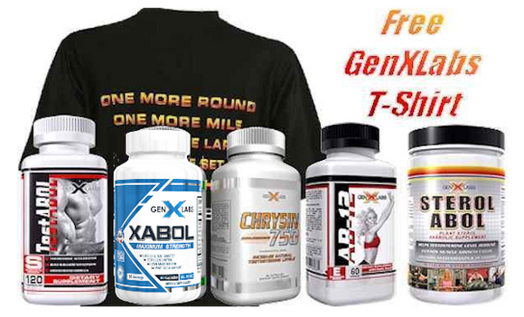 GenXLabs Mass Muscle Size Stack 5 Products Plus Free Shirt|Lowcostvitamin.com|Muscle Growth