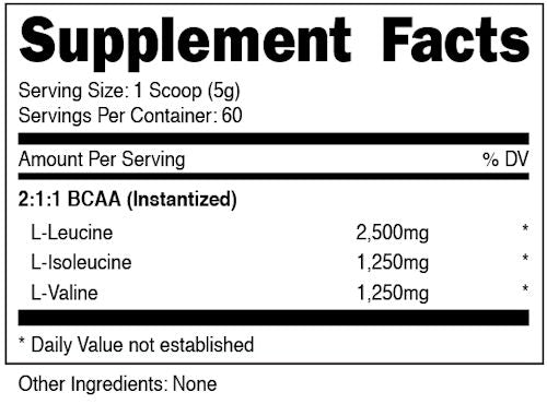 DAS Labs Bucked Up BCAA 2:1:1 60 servings Lowcostvitamin.com facts