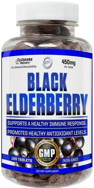 Hi-Tech Pharmaceuticals Black Elderberry 120 Tablets|Lowcostvitamin.com