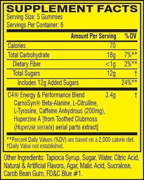 Cellucor C4 Gummies - Low Cost Vitamin|Lowcostvitamin.com