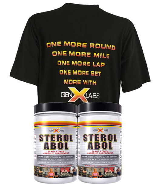 GenXLabs SterolABOL double pak With Free T-Shirt|Lowcostvitamin.com