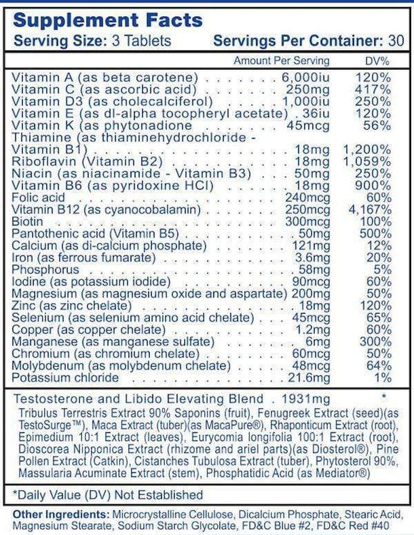 Hi-Tech Pharmaceuticals Testovite Multi Vitamin|Lowcostvitamin.com|Multi Vitamin