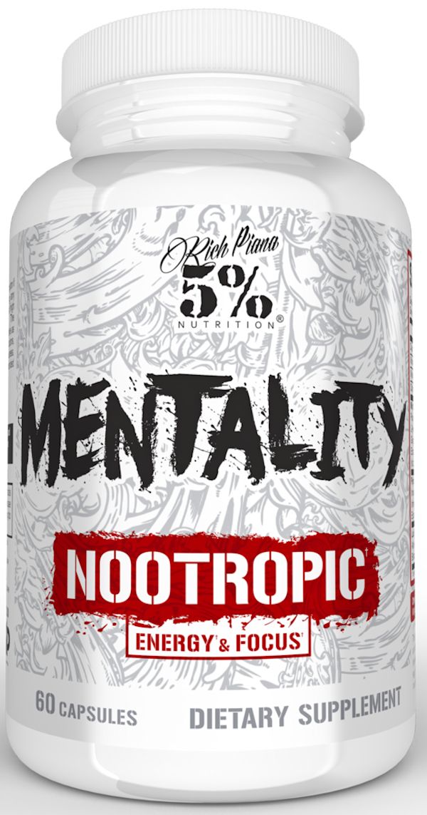 5% Nutrition Mentality Energy and Focus 60 Capsules