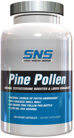 Serious Nutrition Solution SNS Pine Pollen 180 Veg-Caps|Lowcostvitamin.com|Test Booster