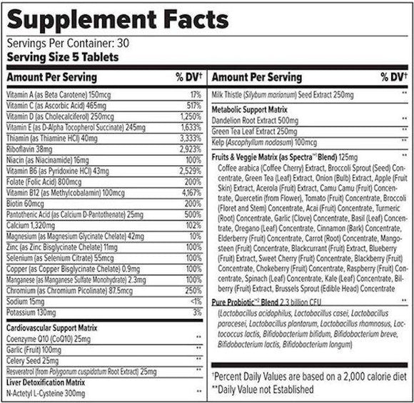 Finaflex Pure Multi 150 Tablets|Lowcostvitamin.com|Multi Vitamin