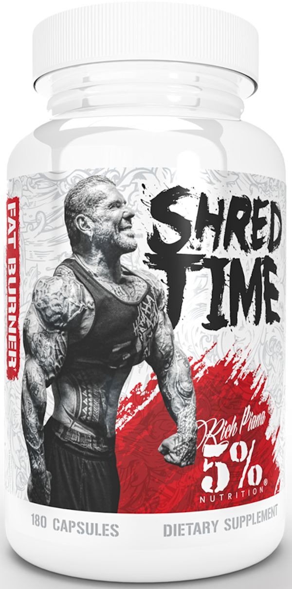 5% Nutrition Shred Time Thermogenic Fat Burner 180 Caps|Lowcostvitamin.com