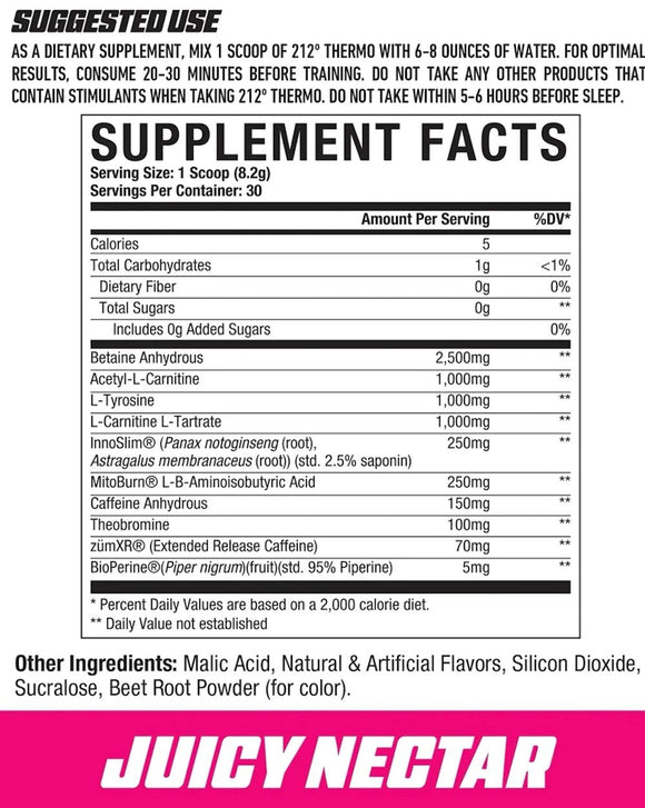 Axe & Sledge 212 Thermo High Powered Thermognic 30 Servings|Lowcostvitamin.com|Fat Burner