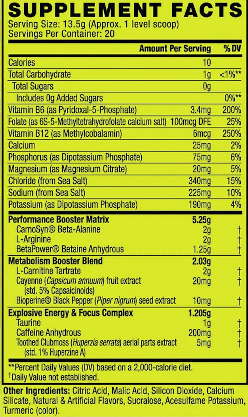 Cellucor C4 Sport Ripped Pre-Workout facts