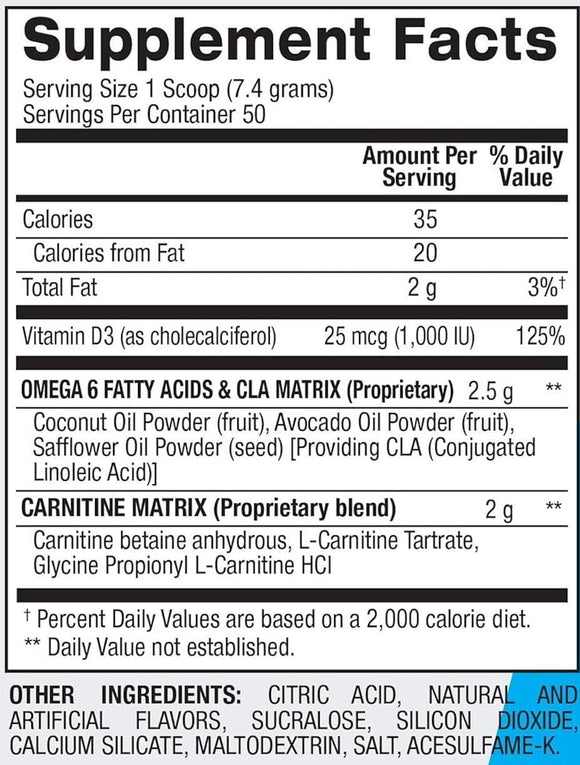 BPI Sports CLA + Carnitine Snow Cone 50 Servings|Lowcostvitamin.com|Fat Burner