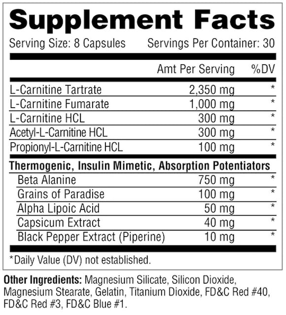 Metabolic Nutrition Carni-10 Non-Stim Fat Burner 240 Capsules|Lowcostvitamin.com|Fat Burner
