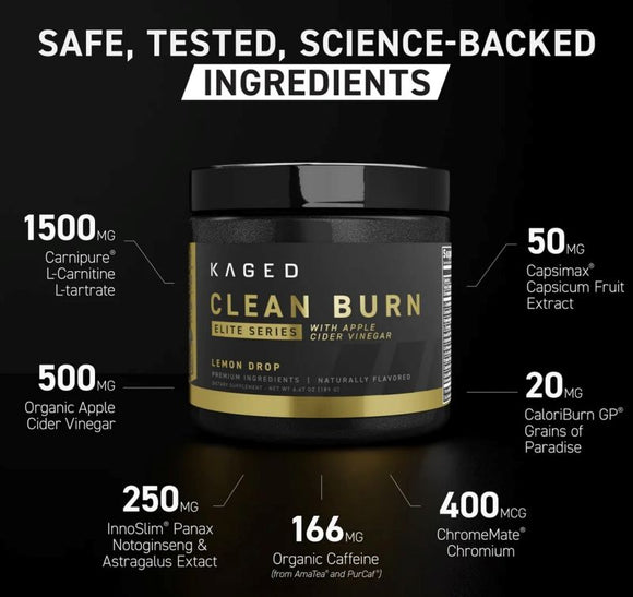 KAGED Clean Burn Elite Powder|Lowcostvitamin.com|Fat Burner