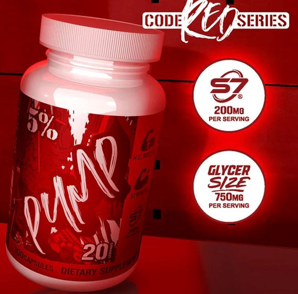 5% Nutrition Code Red Pump Capsules|Lowcostvitamin.com|Muscle Pumps