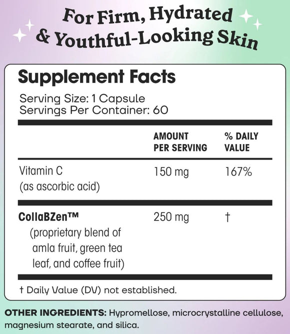 Fit & Lean CollaVen Collagen Builder,  Youthful & Hydrated Skin, Reduces Wrinkles,  60 Vegan Capsules