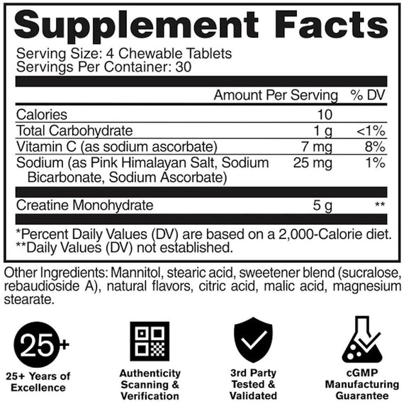 GAT SPORT Creatine Chews 5gms, Great Taste