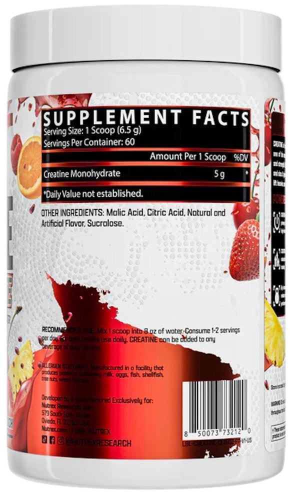 Nutrex Creatine Monohydrate Fruit Punch 60 Servings|Lowcostvitamin.com|Creatine