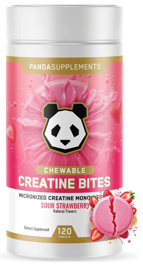 Panda Supps - Creatine Bites (Chewable Candy) (5G) (30 Servings)|Lowcostvitamin.com|Creatine