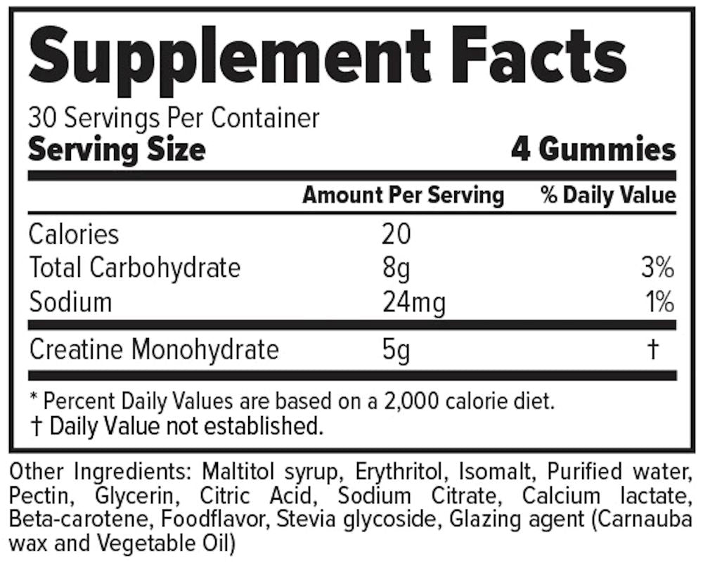 FinaFlex Creatine Gummies fact
