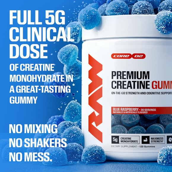 RAW Nutrition, Premium Creatine Gummies,|Lowcostvitamin.com|Creatine