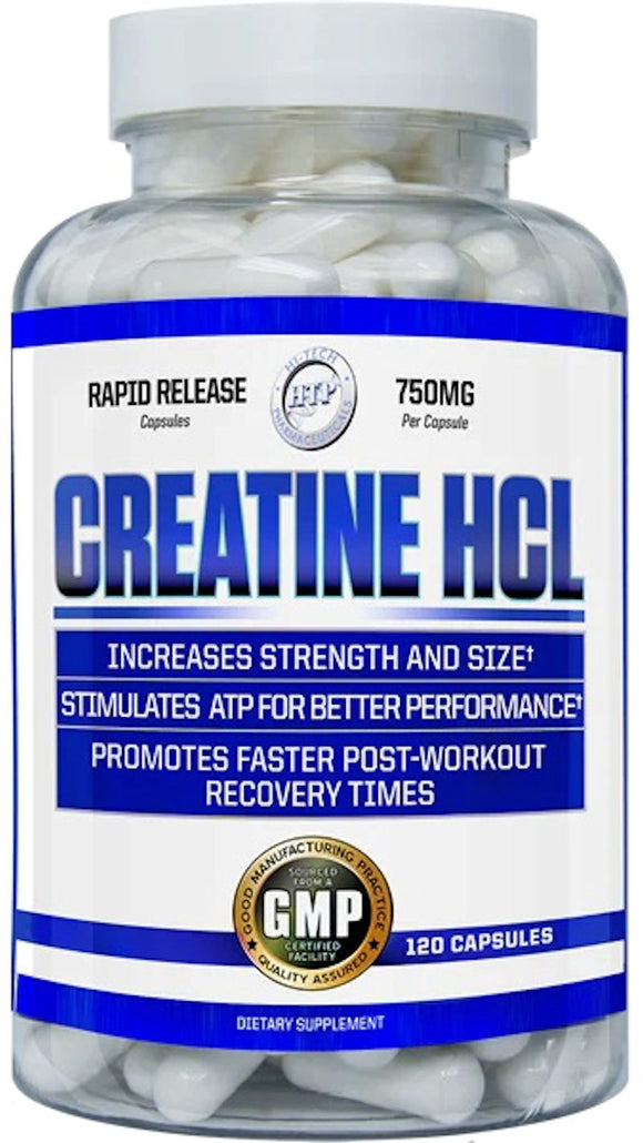 Hi-Tech Pharma Creatine HCL 120 Capsules | Strength & Muscle|Lowcostvitamin.com|Creatine