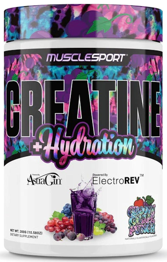 Musclesport Creatine+Hydration Pre-Workout, Muscle Growth