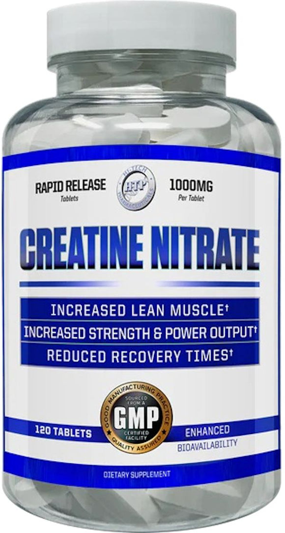 Hi-Tech Pharmaceuticals Creatine Nitrate 1000mg 120 Tablets|Lowcostvitamin.com|Creatine