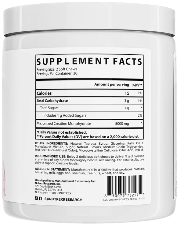 Nutrex Creatine Soft Chews 60 ct