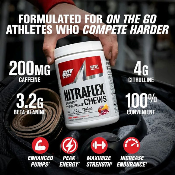 GAT SPORT Nitraflex Chews Performance Pre-Workout