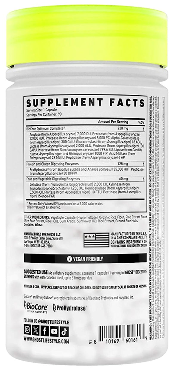 Ghost Basics Digestive Enzymes 90 Veggie Capsules