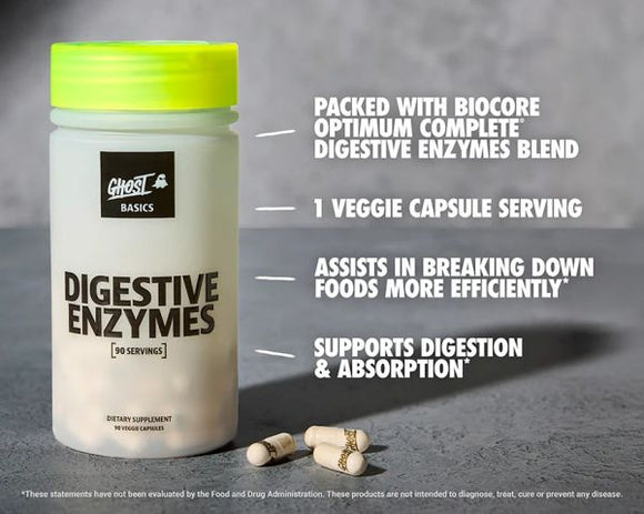 Ghost Basics Digestive Enzymes 90 Veggie Capsules