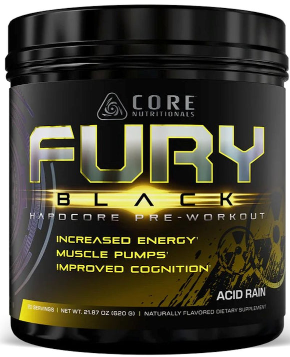 Core Nutritionals FURY BLACK Pre-Workout High Stim|Lowcostvitamin.com|Pre-Workout
