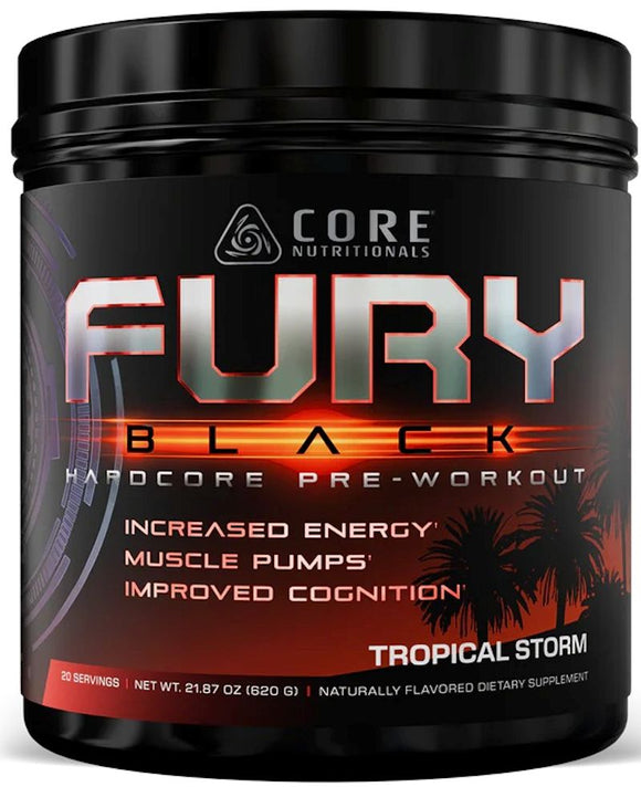 Core Nutritionals FURY BLACK Pre-Workout High Stim|Lowcostvitamin.com|Pre-Workout