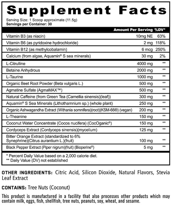 Panda Supps Fierce Natural|Lowcostvitamin.com|Pre-Workout