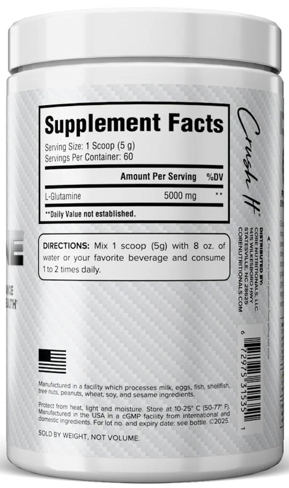 Core Nutritionals Glutamine Unflavored 60 servings