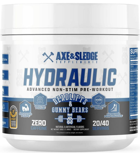 Axe & Sledge Hydraulic Pre-Workout 20/40 Servings Gummy Bears