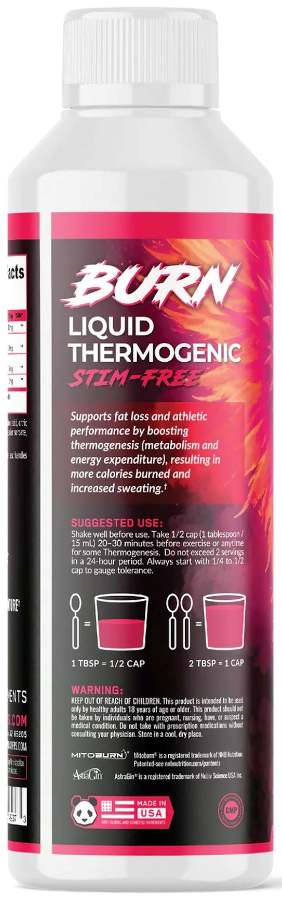Panda Supps Burn Liquid - Non Stim Thermogenic|Lowcostvitamin.com|Fat Burner