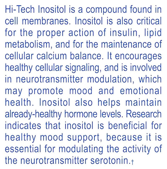 Hi-Tech Pharma Inositol 100 Veggie Capsules