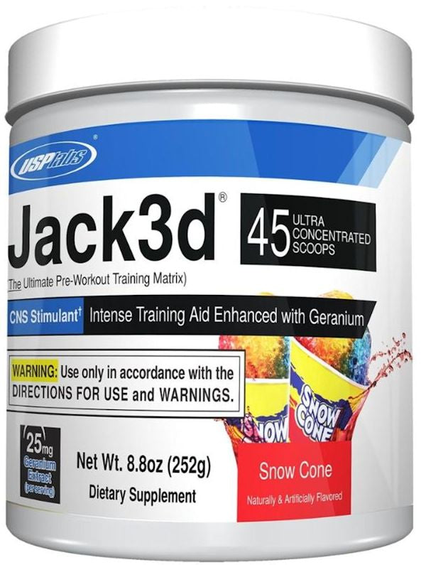 USP Labs Jack3d Hardcore pre-workout cone