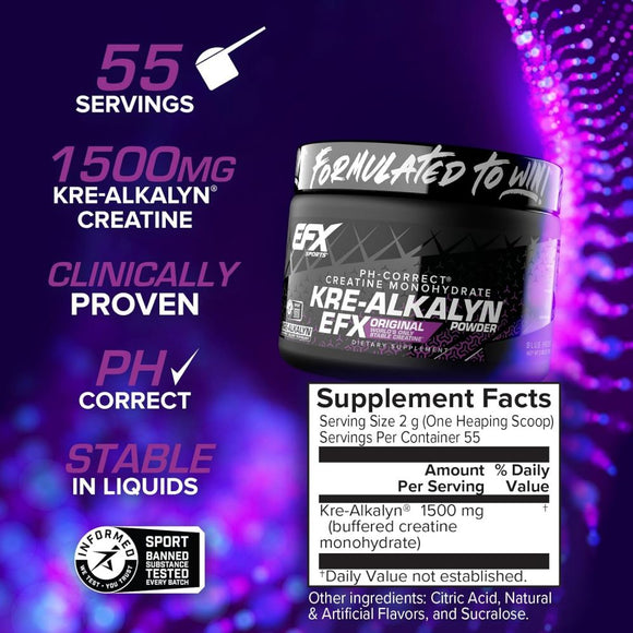 EFX Sports Kre-Alkalyn Powder 110 gms|Lowcostvitamin.com|Creatine