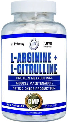 Hi-Tech Pharma  |  L-Arginine + L-Citrulline  | 120 Caps|Lowcostvitamin.com|Muscle Pumps