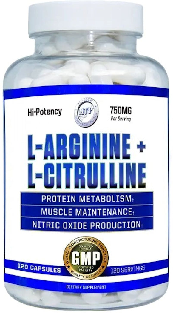 Hi-Tech Pharma  |  L-Arginine + L-Citrulline  | 120 Caps