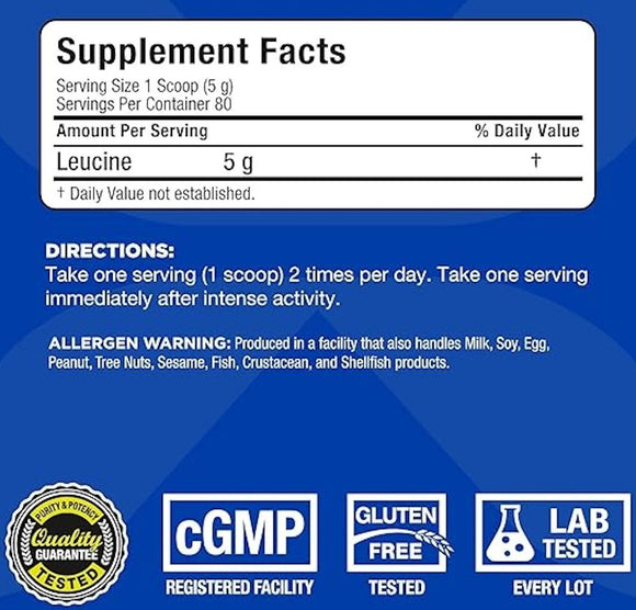 ALLMAX Leucine 5000mg 80 Servings|Lowcostvitamin.com|L-Leucine