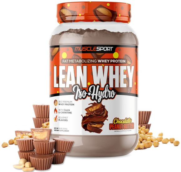 MuscleSport Lean Whey Iso-Hydro Strawberry Ice Cream 2 lbs|Lowcostvitamin.com|Protein