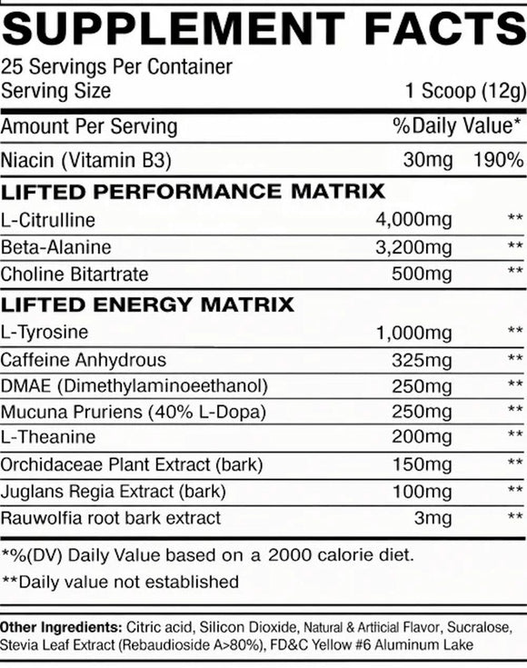 MuscleSport Lifted Pre-Workout High Stim|Lowcostvitamin.com|Pre-Workout